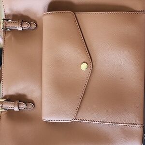 Michael Kors large triple compartment tote bag, color cognac